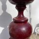 Large 1970 wooden lamp foot turned plum