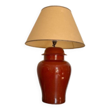 Red ceramic table lamp