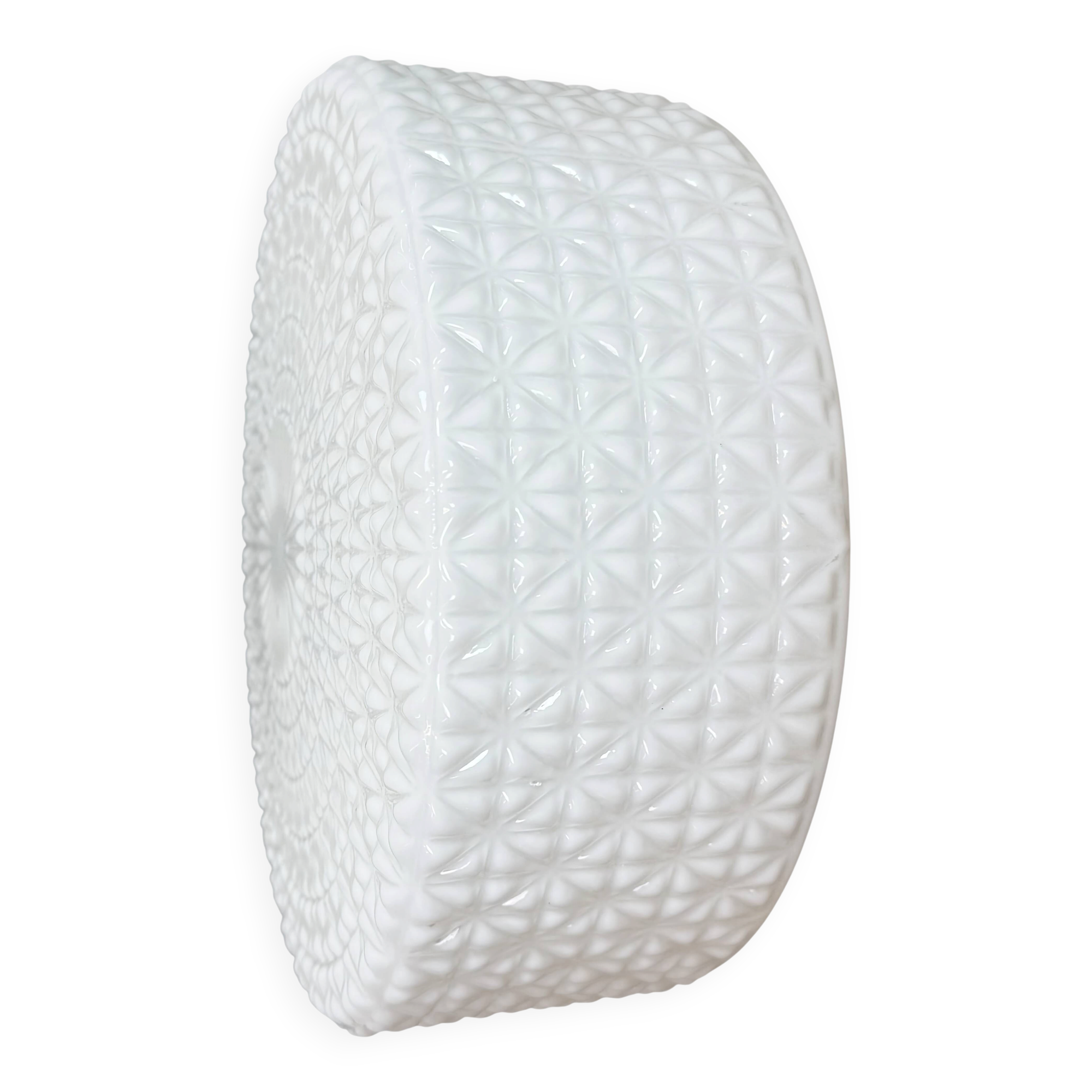 Vintage Wall Or Ceiling Light with Milk Glass, 1970s