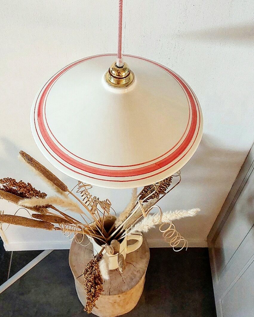 Vintage ceramic pendant lamp
