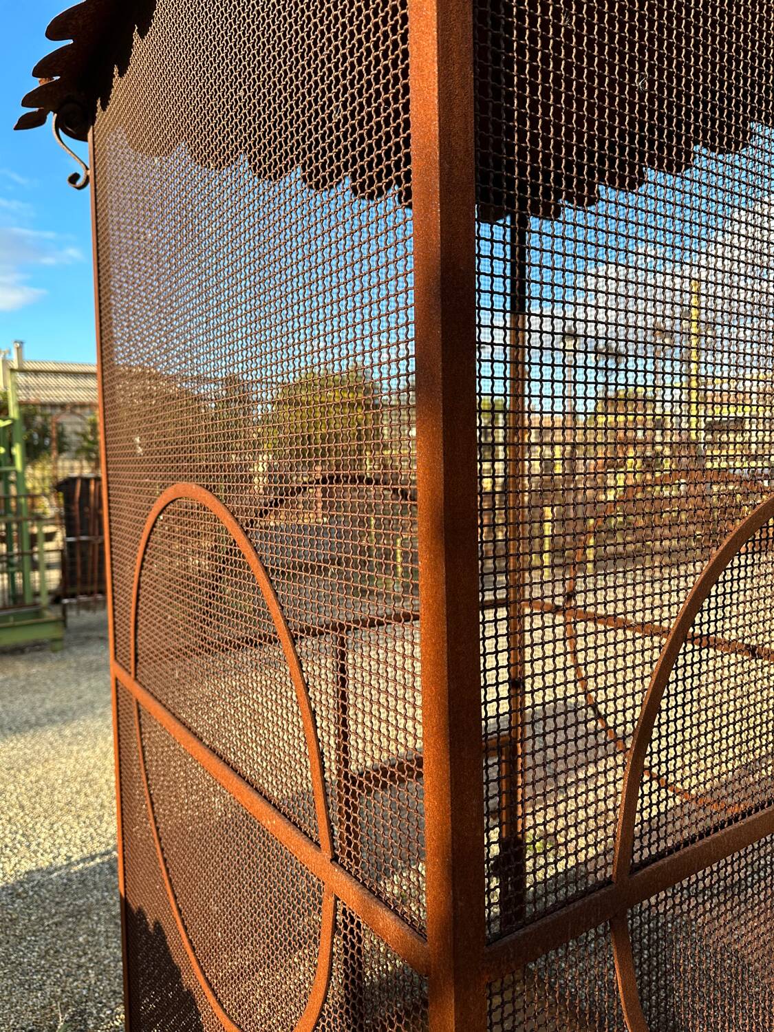 Handcrafted wrought iron aviary