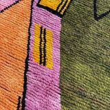 Modern Moroccan Boujad multicoloured Berber rug