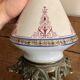 Porcelain Lamp Faience White Curtains Burgundy Renaissance Napoleon III