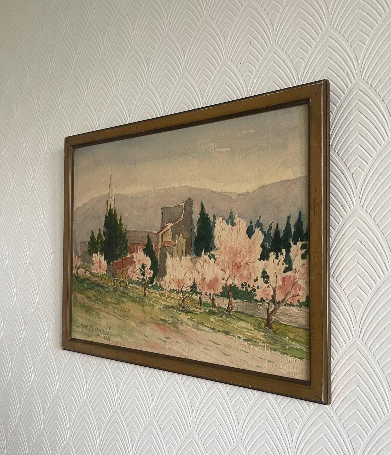 Original watercolor by Ray Perraud, 1933.