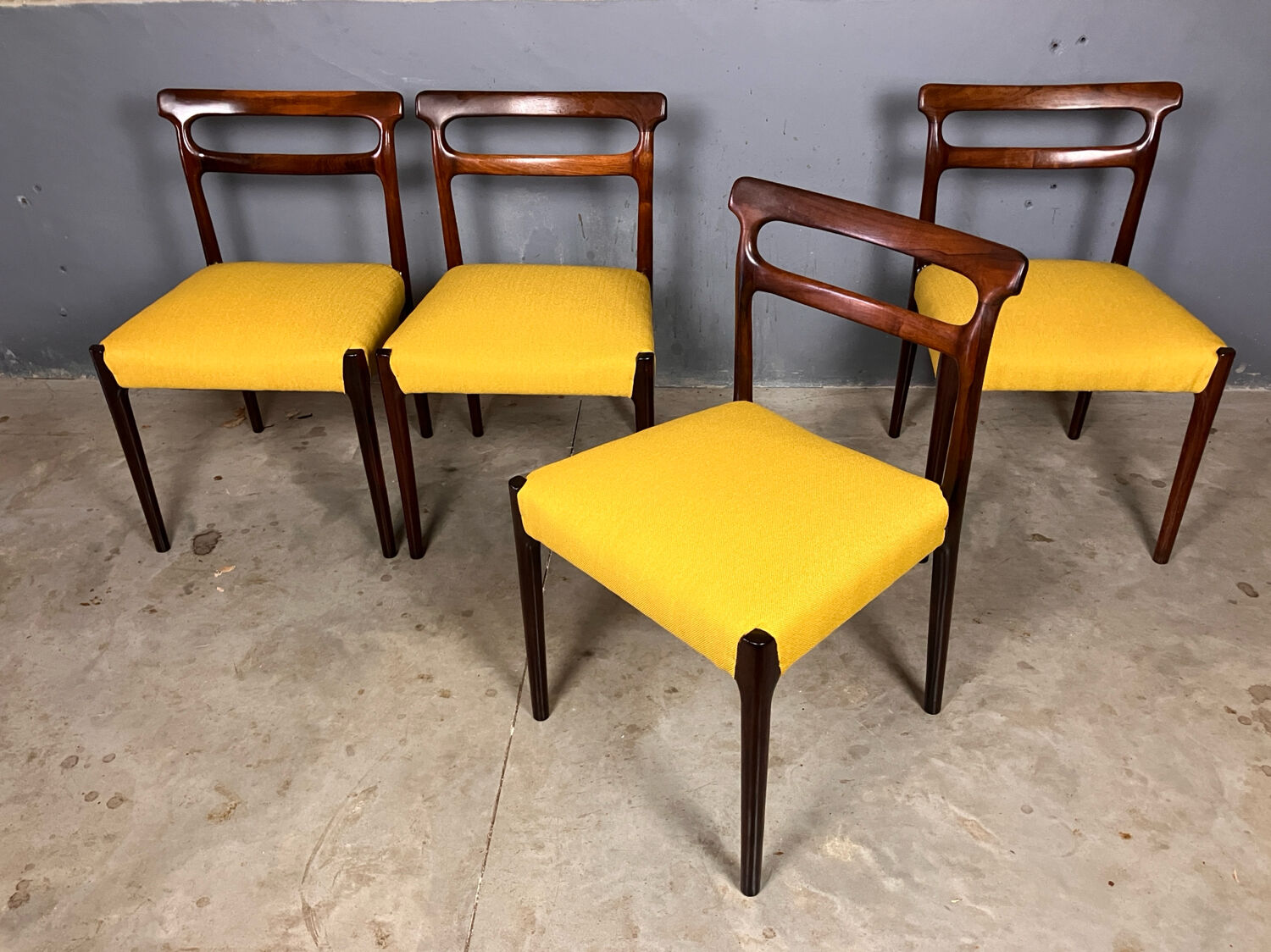 Rosewood chairs newly upholstered Mid Century Vintage