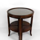 Pedestal table / nesting tables convertible into 2 side tables, Art Nouveau, France, 1910