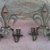 "Fleurs-de-lis" wall lamps