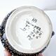 Large Breton Bowl HB Quimper Beaded Black And Yellow Earthenware Lid Handle