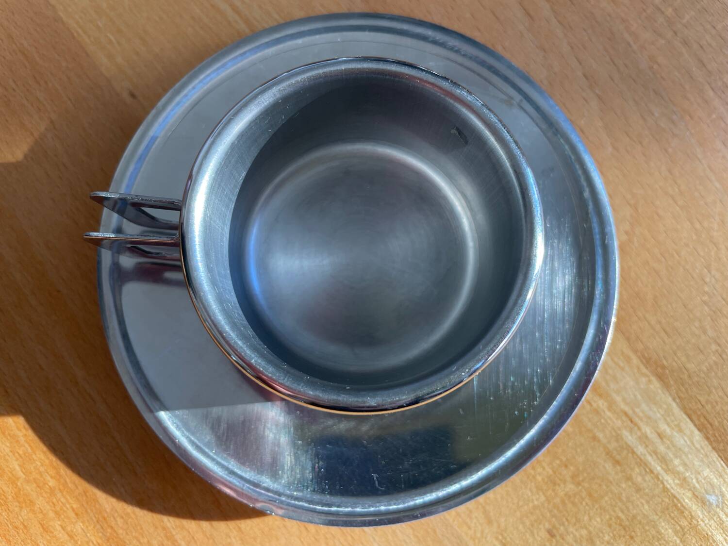Casalinghi STO stainless steel cups, vintage 70s Italian design