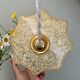 Vintage yellow Clichy glass lampshade pendant light