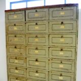 Meuble metier a clapet mercerie 1920