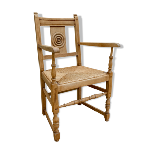 Fauteuil néobasque en bois clair