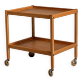 Scandinavian beech and oak trolley, 1960s