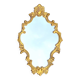 Gold wall mirror – Hollywood Regency style inspired by Louis XV - H70 cm