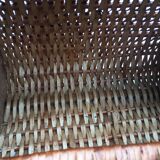 60'S braided wicker basket / hand bag