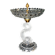 Baccarat coupe sur pied dauphin guéridon diamant pierreries en cristal signé