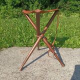 Genuine Leather Folding Stool