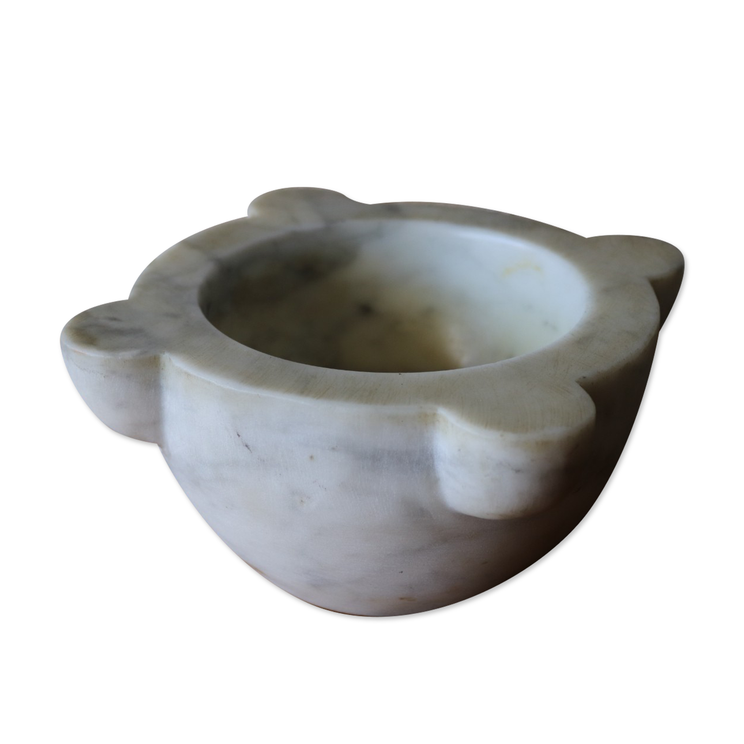 White marble mortar
