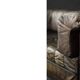 Vintage Mid-Century Modern German Brutalist 2-Seater Brown Leather Bed Sofa