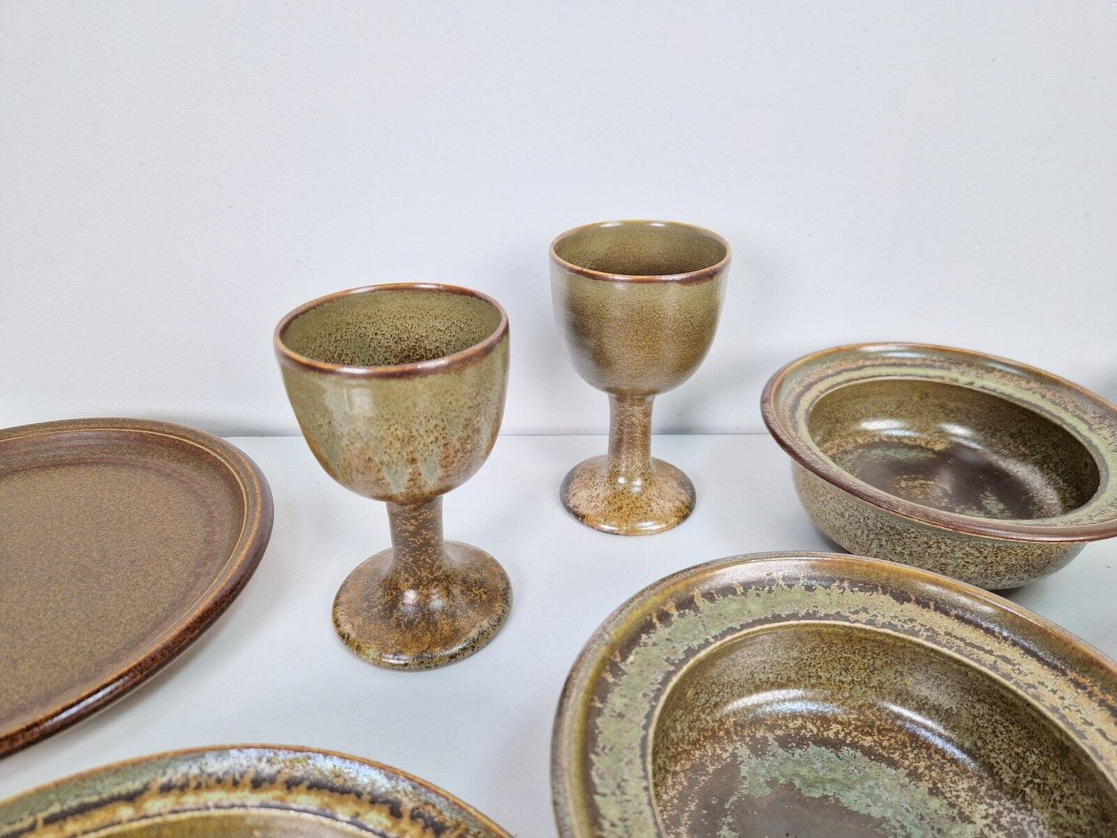 Vintage Arts and Craft Pottery Tableware Set by Gert De Rijk, 1976, Set of 22