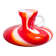 Italian Murano glass vase by Carlo Moretti 1960s