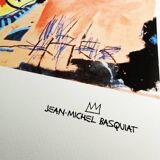 Lithographie en édition limitée de Jean-Michel Basquiat, années 1990, numérotée au crayon.