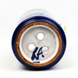 Robert Picault – Enamelled earthenware utensil holder in blue and yellow – Vallauris