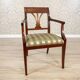 Set of Armchairs in Classicizing Forms in Striped Upholstery, 1990s