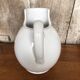 Old Nicola FASANO White Enameled Terracotta Pitcher Italy Vintage #A763