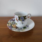 Porcelain Coffee Cup Bill Goldsmith Limoges "Victoria"