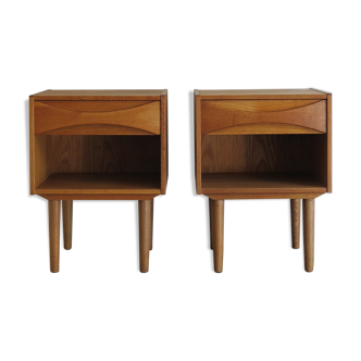 Arne Vodder set of scandinavian night stands, 1950s