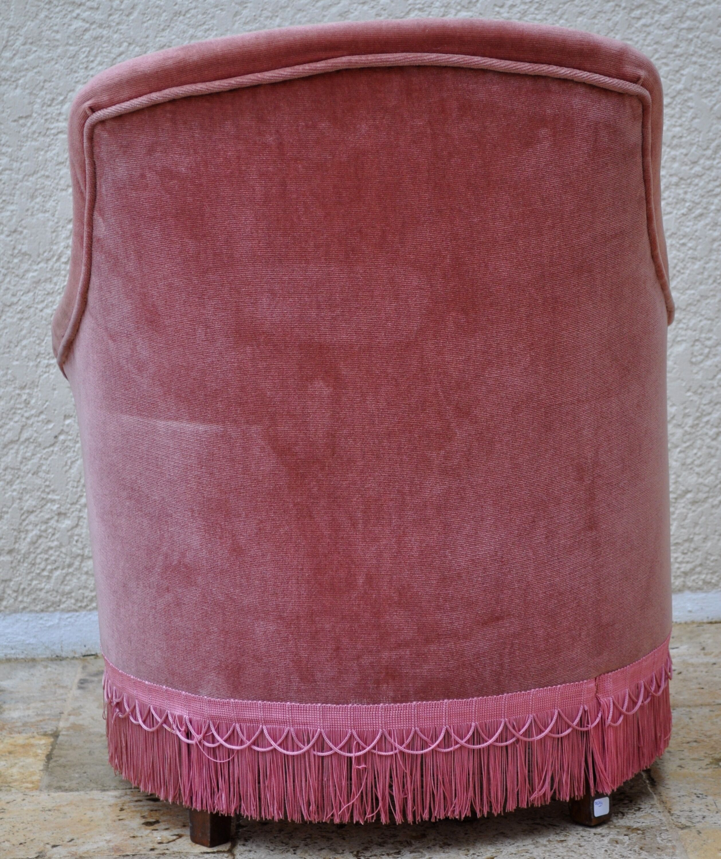 Armchair toad velvet rose