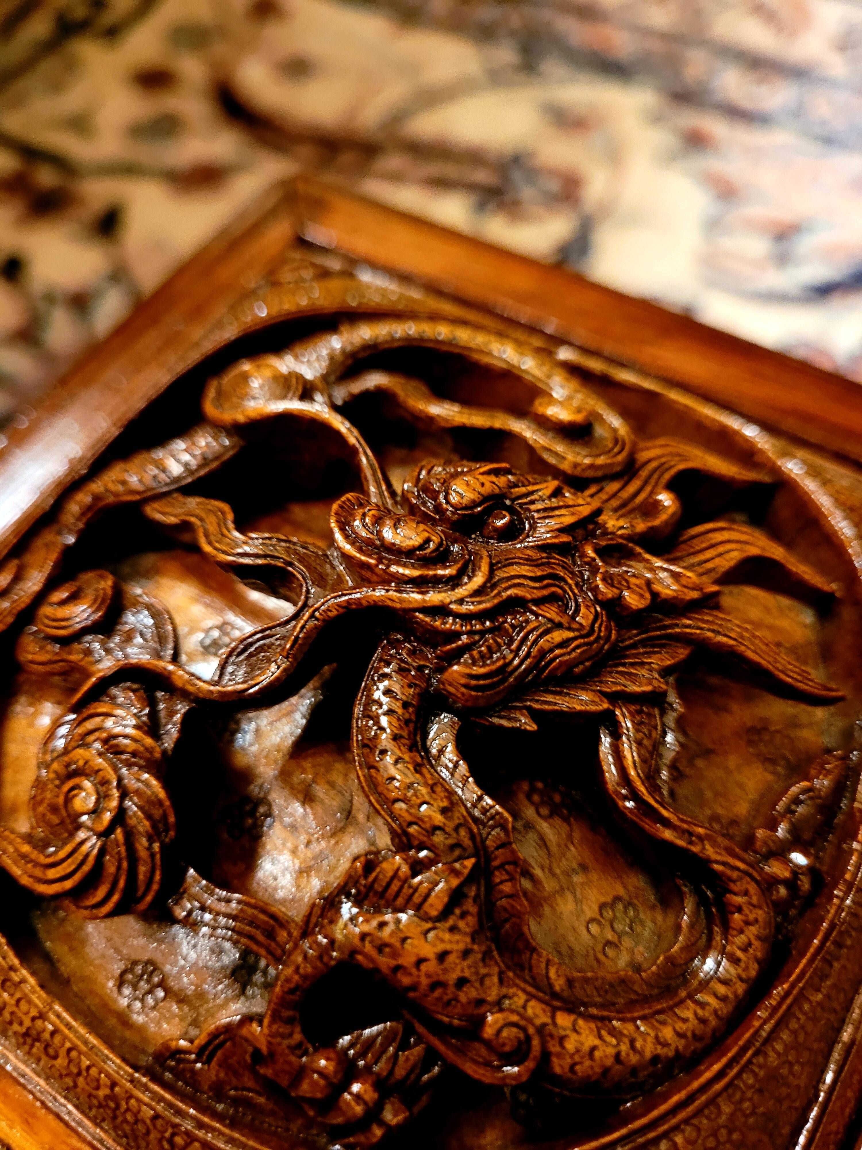 Vintage wooden box tea box 19th century Asia Indochina China