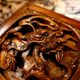 Vintage wooden box tea box 19th century Asia Indochina China