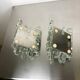 Pair of J.T. Kalmar 'Ice Cube' wall lights, frosted glass, Austria 1970s