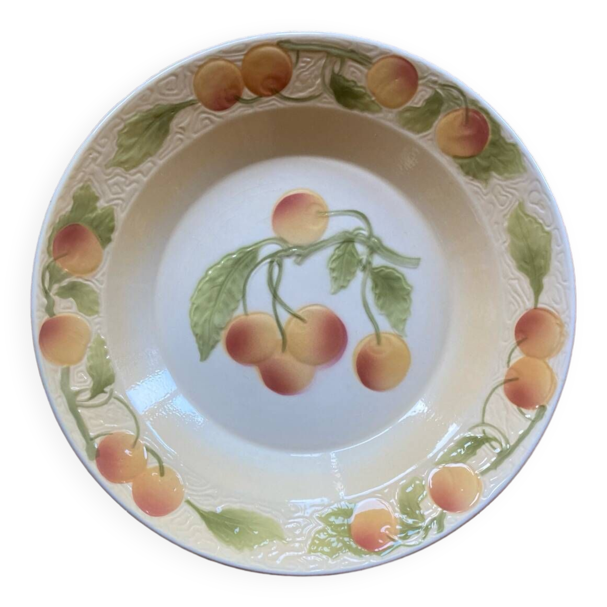 Hollow fruit barbotine Saint Clément dish