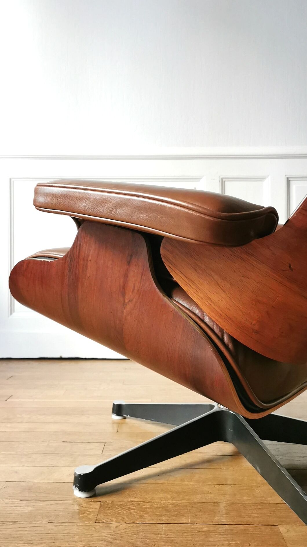 Rosewood lounge chair ensemble, Charles and Ray Eames, 1970