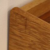 Scandinavian bedside table or wall console, oak and teak, 1960