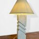 French lamp sculpture in white stone in the style of Albert Tormos.