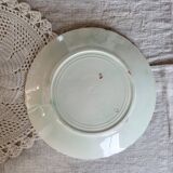 Vintage dessert plate with pink flowers