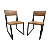 Paire de chaises industrielles
