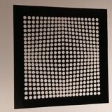 Vasarely silkscreen print - "Deep Kinetics" - 3D Illusion & Black and White