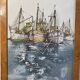 DUFOUR (Bernard), Oil on canvas, The Trawlers, 20th century
