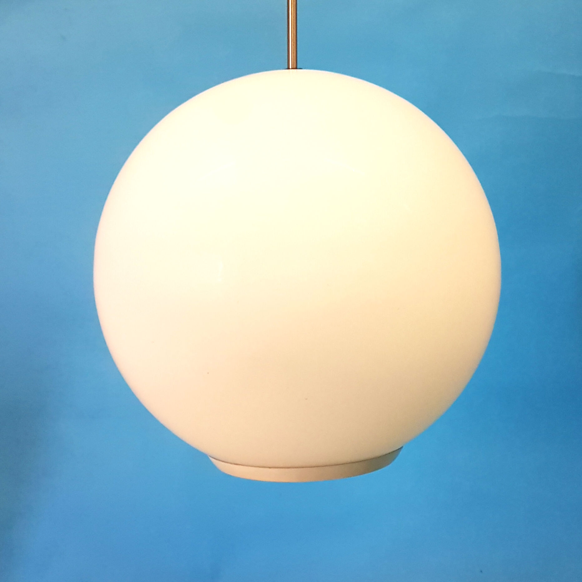 Rare opaline glass pendant lamp by Philips, 1960s