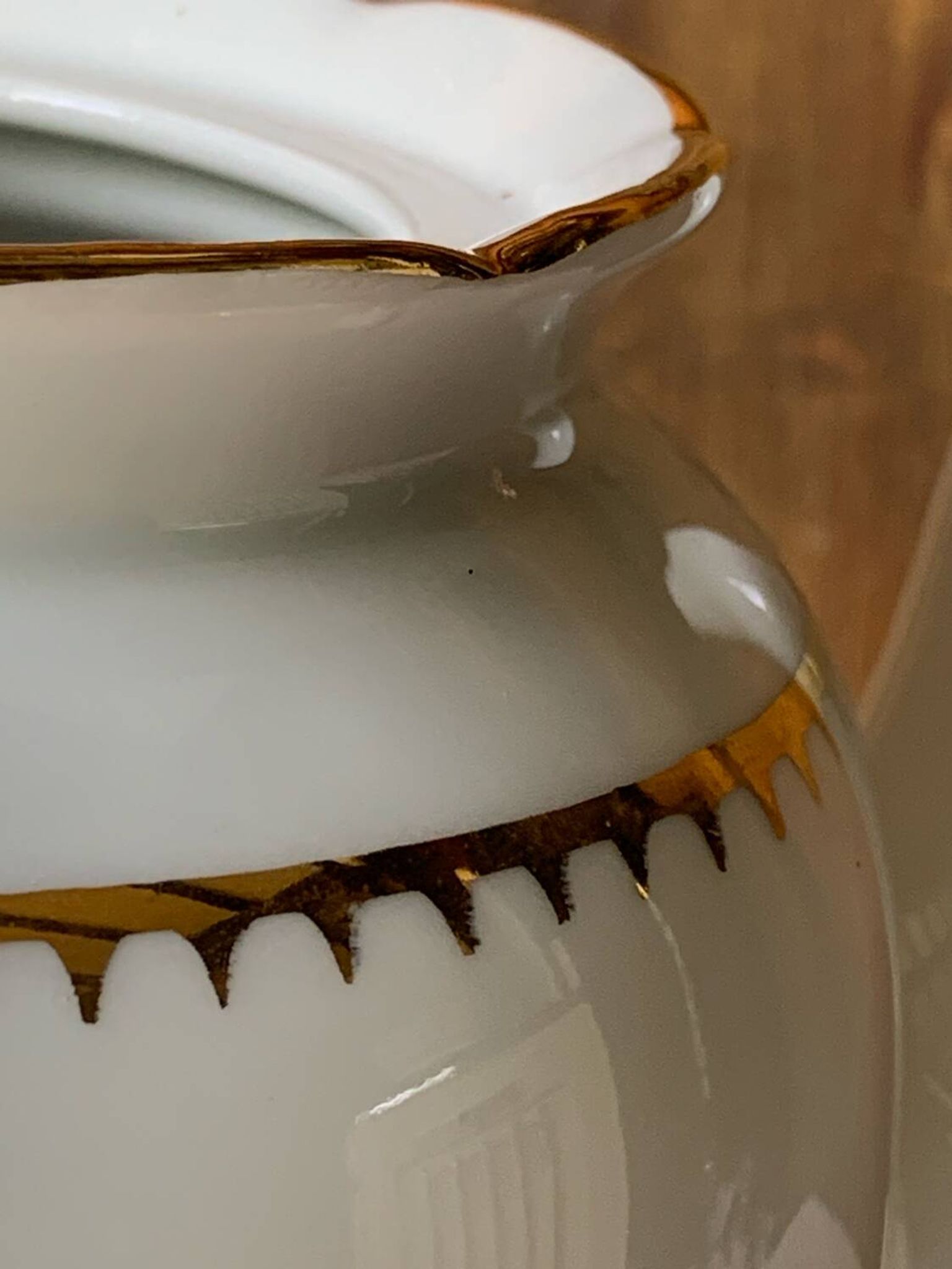 Antique porcelain jug with Limoges enamel