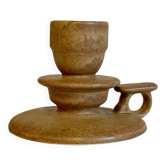 Geometric Hand CANDLE HOLDER Stoneware VINTAGE France