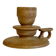 Geometric Hand CANDLE HOLDER Stoneware VINTAGE France