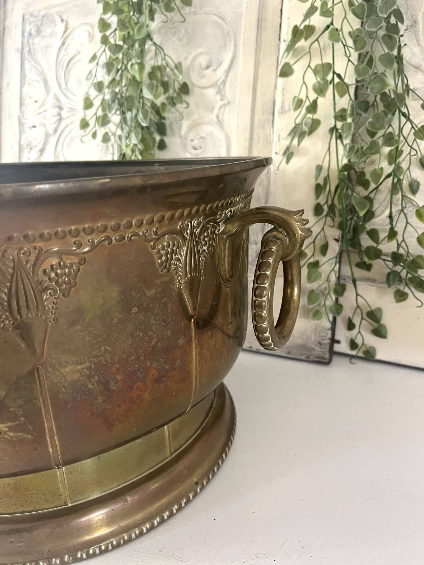 Ice Bucket, French Brass & Copper Champagne Vasque
