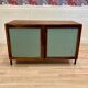 Commode palissandre et métal design 1950.