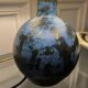 Blue ceramic lamp by Jacques Blin